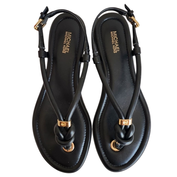 Michael Kors Holly Rope Leather Sandals Flip Flops NIB - Picture 4 of 14